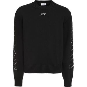 Off White, Heren, Truien, Zwart, Maat: M