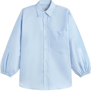 Herno, Dames, Blouses & Shirts, Blauw, Maat: S