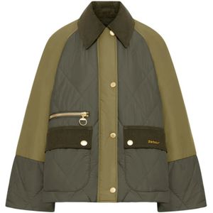 Barbour, Dames, Jassen, Groen, Maat: XS Corduroy,