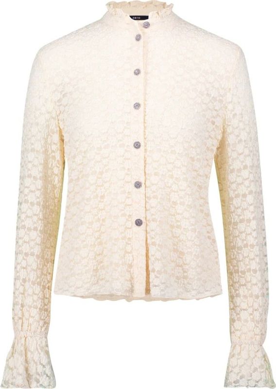 Zero, Dames, Blouses & Shirts, Beige, Maat: XS