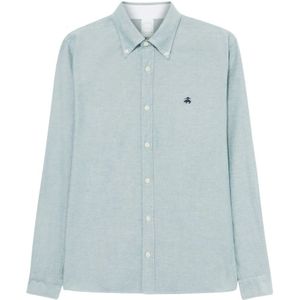 Brooks Brothers, Heren, Overhemden, Groen, Maat: S Katoen,