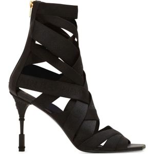 Balmain Hoge hak sandalen , Black , Dames , Maat: 38 EU