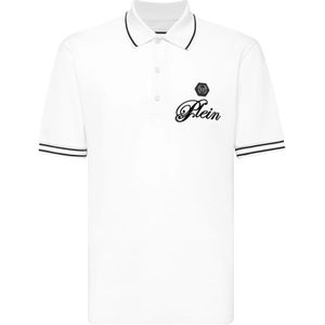 Philipp Plein, Heren, Tops, Wit, Maat: S Katoen,