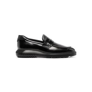 Hogan Zwarte platte schoenen voor vrouwen , Black , Heren , Maat: 42 EU