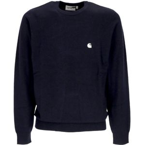 Carhartt Wip, Heren, Truien, Blauw, Maat: S Wol,