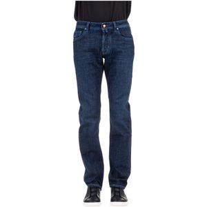 Jacob Cohën, Heren, Jeans, Blauw, Maat: W33 Denim,