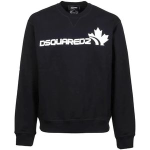 Dsquared2 Logo Sweatshirt , Black , Heren , Maat: 2XL