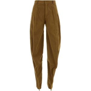 Y/Project, Dames, Broeken, Bruin, Maat: XS Velours,