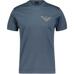 Emporio Armani, Heren, Tops, Blauw, Maat: 3XL Katoen,
