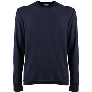 Paolo Pecora, Heren, Sweatshirts & Hoodies, Blauw, Maat: S Katoen,