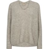 MOS MOSH - THORA - Oversized Gebreide Pullover - Met Ribboorden