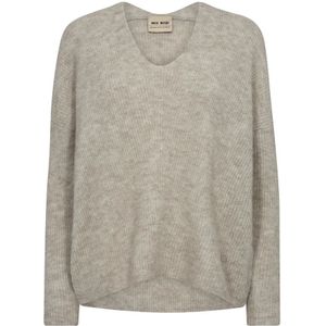 MOS MOSH - THORA - Oversized Gebreide Pullover - Met Ribboorden