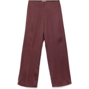 Jil Sander, Dames, Broeken, Bruin, Maat: S Wol,