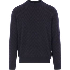 Giorgio Armani, Heren, Truien, Blauw, Maat: M Zijde,