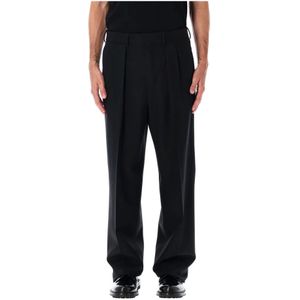 Tom Ford, Heren, Broeken, Zwart, Maat: L Wol,