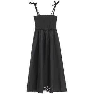 Karl Lagerfeld, Dames, Jurken, Zwart, Maat: L Katoen,