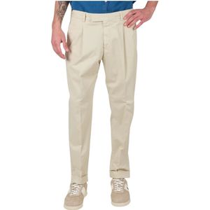 PT Torino, Heren, Broeken, Beige, Maat: S Katoen,