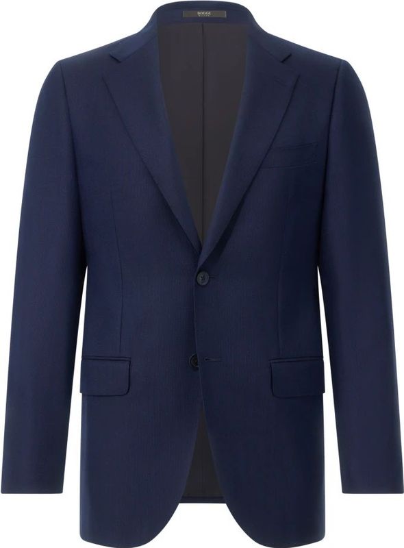Boggi Milano - Firenze Micro Patterned Jacket - Blazer - Blauw - Wol