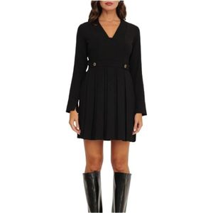 Twinset, Dames, Jurken, Zwart, Maat: XL Poliester,