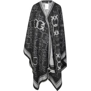 Pinko, Dames, Jassen, Zwart, Maat: ONE Size Wol,