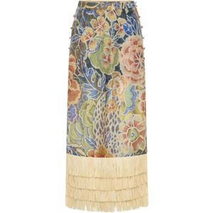 Ixiah, Dames, Rokken, Veelkleurig, Maat: S Zijde,