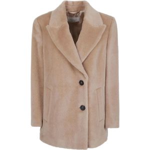 Peserico, Dames, Jassen, Beige, Maat: M Wol,