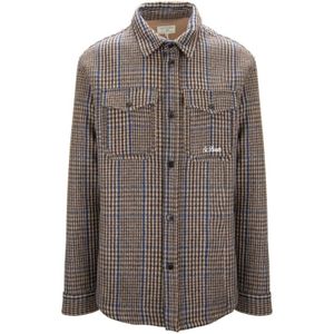 MC2 Saint Barth, Heren, Overhemden, Bruin, Maat: 2XL Wol,