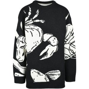 Jil Sander, Heren, Truien, Zwart, Maat: M Wol,