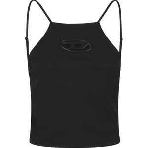 Diesel, Dames, Tops, Zwart, Maat: 2XS Wol,