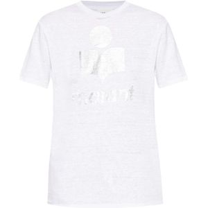 Marant étoile, Dames, Tops, Wit, Maat: S Linnen,