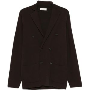 Filippo De Laurentiis, Heren, Jassen, Bruin, Maat: 2XL Wol,