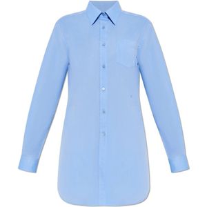 Moschino, Dames, Jumpsuits & Playsuits, Blauw, Maat: S Katoen,