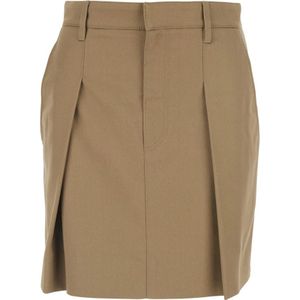 Brunello Cucinelli, Dames, Rokken, Beige, Maat: M Katoen,