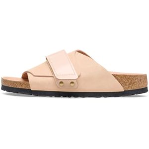 Birkenstock, Dames, Schoenen, Beige, Maat: 38 EU Leer,