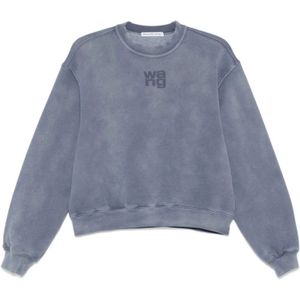 Alexander Wang, Dames, Sweatshirts & Hoodies, Blauw, Maat: XS