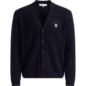 Maison Kitsuné, Heren, Truien, Blauw, Maat: L Wol,