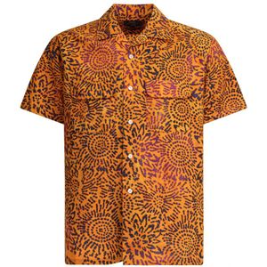 Beams Plus, Heren, Overhemden, Oranje, Maat: S Katoen,