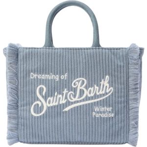 Saint Barth, Dames, Tassen, Blauw, Maat: ONE Size Corduroy,