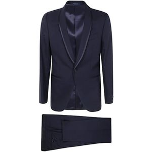 Sartoria Latorre, Heren, Pakken, Blauw, Maat: M Wol,