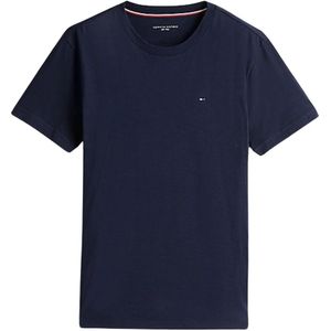 Tommy Hilfiger - Slim Fit T-Shirt - Blauw - Katoen Stretch