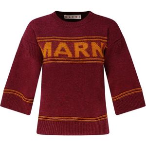 Marni, Dames, Truien, Rood, Maat: 2XS Wol,