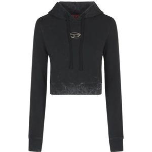 Diesel, Dames, Sweatshirts & Hoodies, Zwart, Maat: S Katoen,