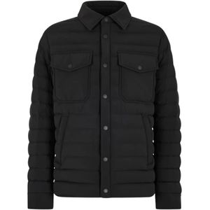 Moose Knuckles, Heren, Jassen, Zwart, Maat: M Nylon,