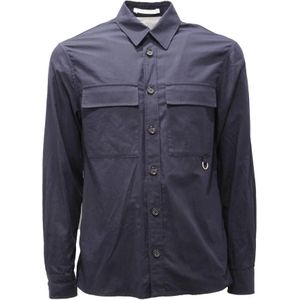 Paolo Pecora, Heren, Overhemden, Blauw, Maat: S