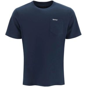 Barbour, Heren, Tops, Blauw, Maat: XL Katoen,