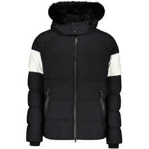 Moose Knuckles, Heren, Jassen, Zwart, Maat: L Leer,