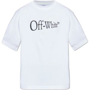 Off White, Heren, Tops, Wit, Maat: L Katoen,