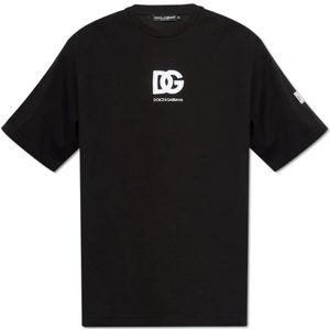 Dolce & Gabbana, Heren, Tops, Zwart, Maat: 2XL Katoen,