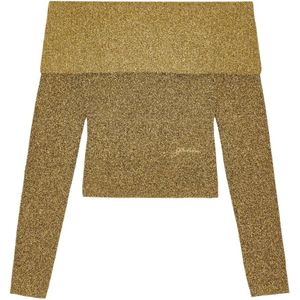 Ganni - Doubleface Knit Sweater - Geel - Dames