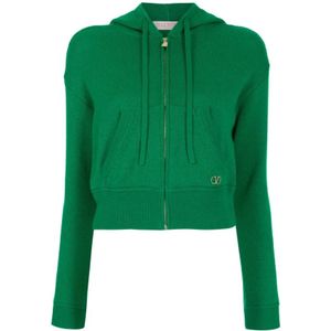 Valentino, Dames, Sweatshirts & Hoodies, Groen, Maat: S Kasjmier,